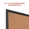 Staples Cork Bulletin Board, Black Frame, 23" x 17" (ST62835)