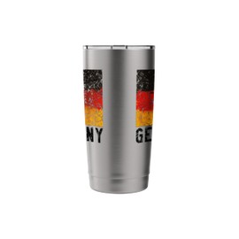 German Flag Of Germany Distressed Abstract Deutschland Stainless Steel Insulated Tumbler