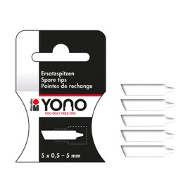 Marabu 1240000004007 Yono Marker Replacement Tips 0.5 - 5 mm, 5 High-Quality Japanese Chisel Tips for Replacing