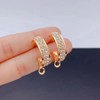 Hoop Earrings for Women Cubic Zirconia Gold Silver Hypoallergenic Statement