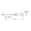 KS Tools 156.0005 Pin punch with hand protection grip, round