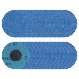 HARFINGTON 25pcs Quick Change Sanding Discs 3" 40 Grit R-Type Roll Lock Zirconia Conditioning Disc Sandpaper for Die Grinder Grinding Fast Cutting, Dark Blue