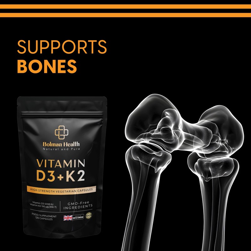 Vitamin D3 + K2 Capsules | 5000 IU Vitamin D3