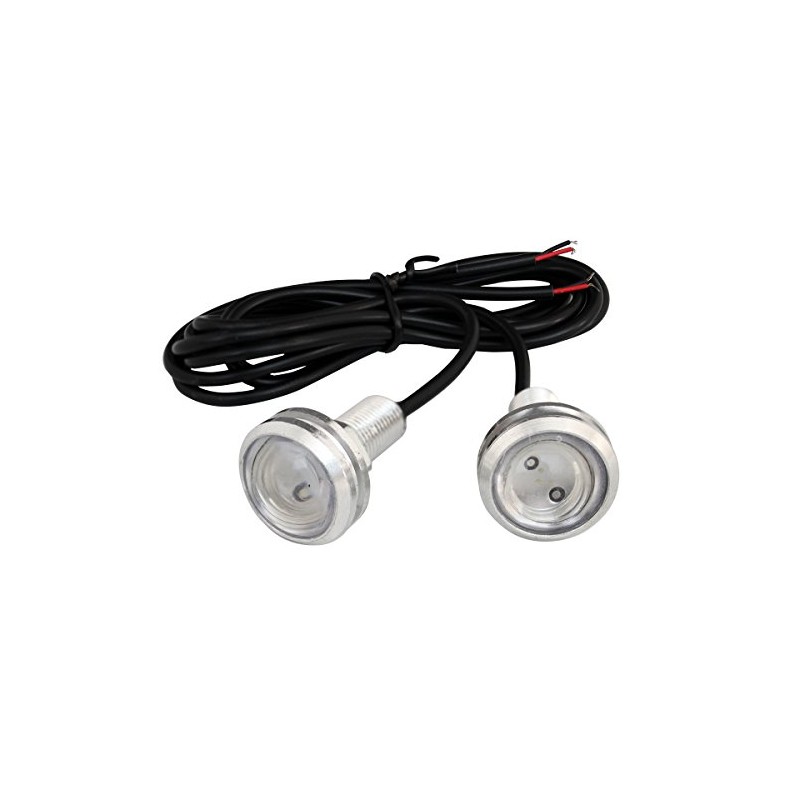 [Pack of 2] Waterproof Large LED Spotlight, Green, 0.5 V,