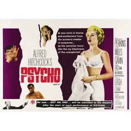 OMG Printing Alfred Hitchcock Psycho Norman Bates Poster/Print/Picture Satin Photo Paper - A1-841mm x 594mm