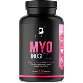 B Life Company | Inositol de 200 Cápsulas de 500 mg. Ingredientes naturales. Myo Inositol.