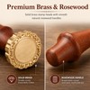 2 Pcs Frame Wax Seal Stamp Set, 3D Embossed Brass