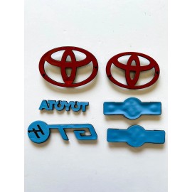 Toyota For 2012-16 Toyota GT86 Scion FRS Front Rear Set Matte Black Fender Emblem Badge