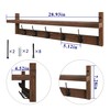 AMBIRD 28.9 Inch Length Shelf with Hooks Entryway Coat Rack