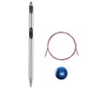 J10/6mm Interchangeable Tunisian Crochet Hooks Set with Cable 24" Aluminum