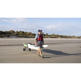 Perception Kayaks Large Kayak Cart with Foam Wheels - for use on sand/pavement, Black