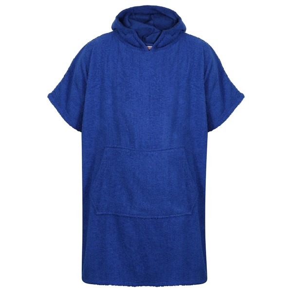 A2Z 4 Kids Unisex Terry Towel Robe 100% Cotton Dressing Gown - Towel Bathrobe Royal 9-10