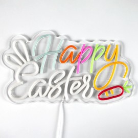 UponRay Neon Sign LED Easter Yard Sign Easter Neon Sign for Wall Decor Happy Easter