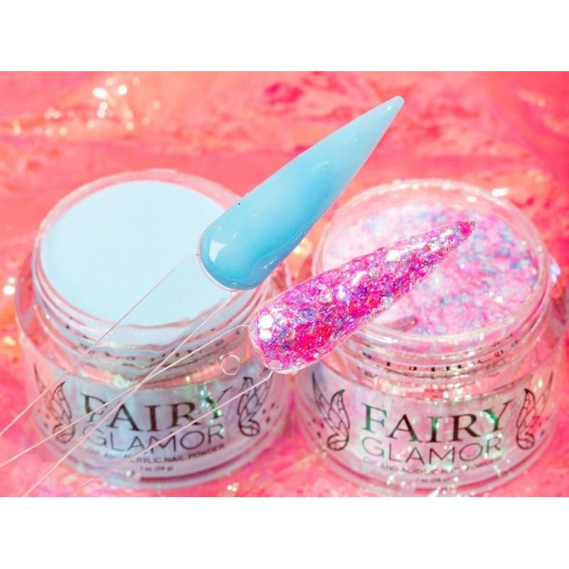 Fairy Glamor Fairy Glamor Pink Glitter Dip and Acrylic Nail