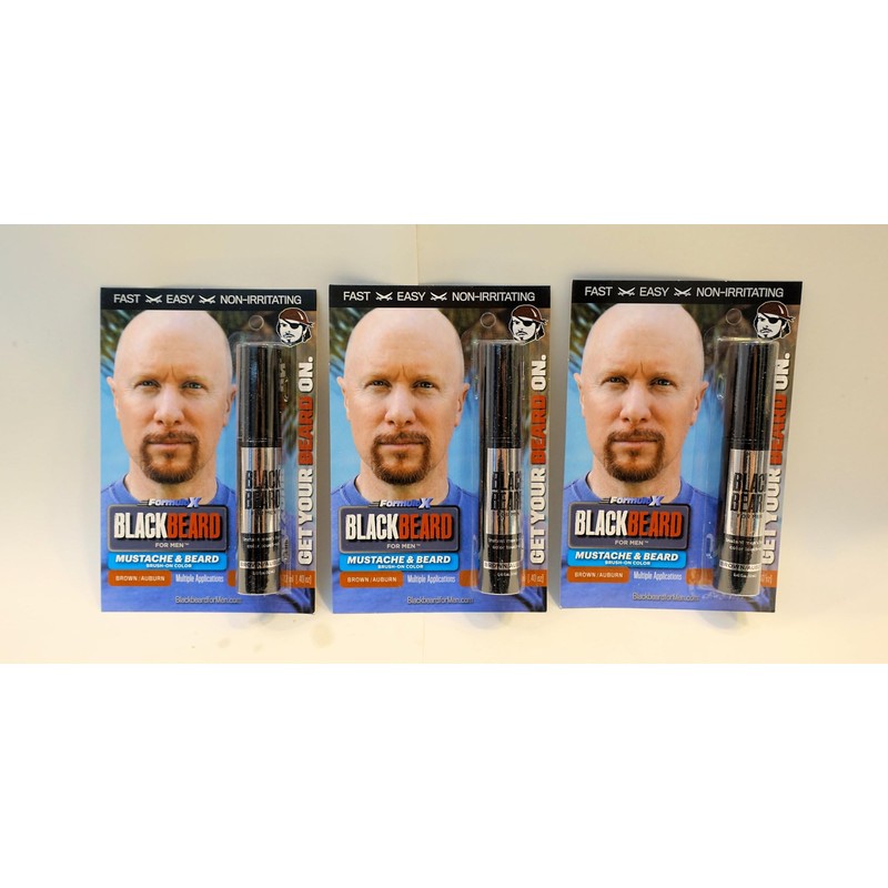 Blackbeard for Men Beard Color – 1-Day Beard, Mustache, Eyebrow,