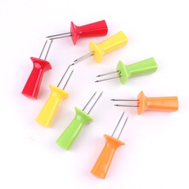 8 Pack Corn Holders, Stainless Steel Barbecue Fork Multi-Colour Corn Cob Skewers for Parties, Picnics and Outdoor Camping