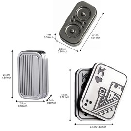 OBEST Slider Fidget Adult, Fidget Toys EDC Metal Fidget Slider EDC Magnetic Slider for Adults, Fidget Spinner Toys ADHD Autism Sensory Toys Three Shapes Stress Relief Toy