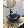 17" Oval Hand Forged Copper Vessel Bathroom Sink