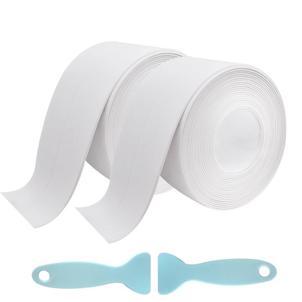 White Waterproof Caulk Tape ‚Äì 1.5" x 10.5Ft Self-Adhesive Sealing