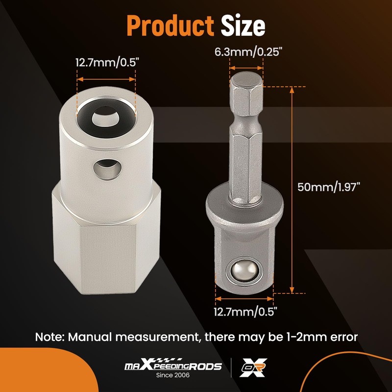 maXpeedingrods Trailer Jack Electric Drill Adapter with 1/2 Inch Socket