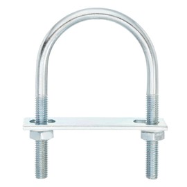 uxcell Round U-Bolts, 4 Set 55mm Inner Width 100mm Length M8 Zinc-Plated Carbon Steel U Clamp Bolt with Nuts and Plates, for Boat Trailer