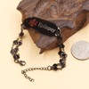 JunyiDIY Epilepsy Medical Bracelet Adjustable Black Heart Link Medical Alert