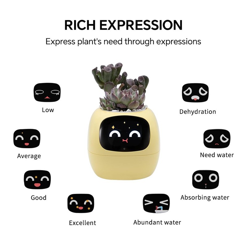 Odpaltoy Odpaltoy Smart Plant Pot with Expression,AI Smart Planter Robot