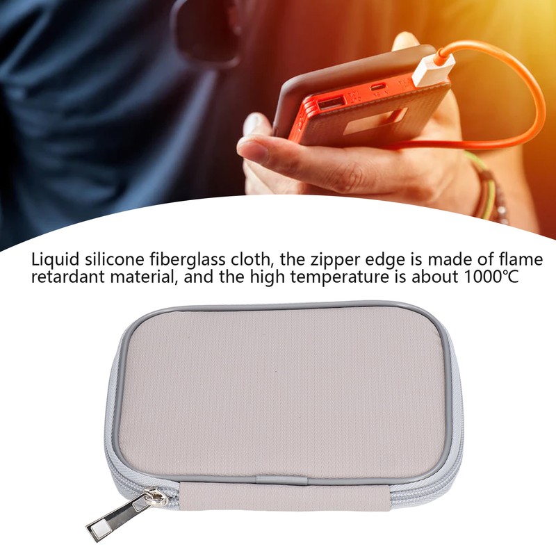 Small Fireproof Bag High Temperature Resistance Silicone Fiberglass Cloth Waterproof