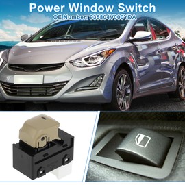 A ABSOPRO Power Window Switch No.935804V000YDA Passenger Side Window Control Switch for Hyundai Elantra 2012-2016 Beige