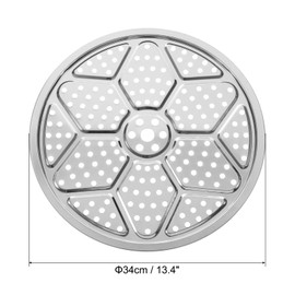 uxcell Stainless Steel Steamer Rack, 13.4 Inches Pot Steaming Tray Thicken Pressure Cooker Canning Racks for Steamer Cookware Pressure Cooker, Silver Tone