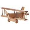 Amish Handmade 12½" AIRPLANE - Bi Plane w/ Pilot Working