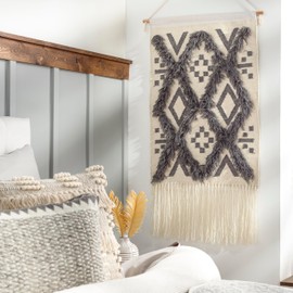 Mark&Day Wall Hanging, Windigsteig Coastal Farmhouse Charcoal Tapestry Wall Hanging for Living Room, Bedroom, Office or Kitchen (48"H x 24"W)