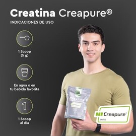 Vitatú | Creatina Monohidratada Creapure, 100% Pura, Vegana, Sin Sabor, 90 porciones de 5 g en polvo, Sin Olor, Pre workout, Pre Entreno, 450 g, Suple