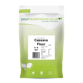 yourhealthstore Cassava Flour 500g, Gluten Free, Premium Quality All Purpose Flour.
