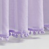 Treatmentex Pom-Pom Sheer Curtains for Kid's Room, 63" Linen Textured
