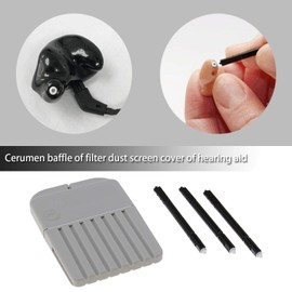 Hearing Aid Wax Guards Filter Accessory Kit with Grey Container Box Compatible with Widex Compatible with Phonak Compatible with Unitron