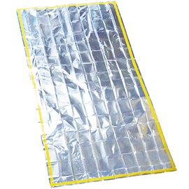 Kokubo 5995 Simple Emergency Aluminum Sleeping Bag, Silent Type, 49.2 x 86.6 inches (125 x 220 cm), Disaster Prevention, Silent, Camping, Disaster, Insulation, Compact, Lightweight, Envelope Type,