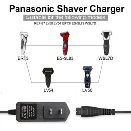 J-ZMQER AC Adapter Charger Compatible with Panasonic Electric Shaver Arc5 ES-LV67 ES-LV97 ES-LV6N