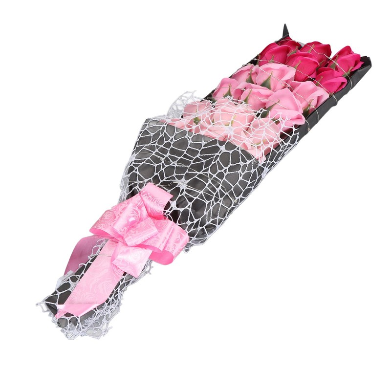 LED Artificial Rose Flowers Fake Roses Bouquet Light Up Forever