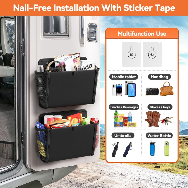 DEYILIAN Wall Hanging Storage Organizer, Wall Pocket Hanging Bag with