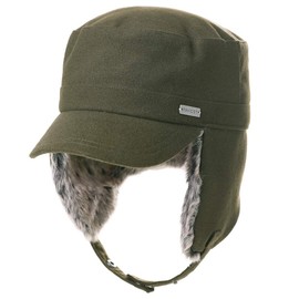 XXL 2XL Winter Trapper Hat Baseball Cap for Large Big Head Men Women with Faux Fur Earflaps Quilted Lined Ear Protection Cold Weather Army Green