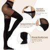 MANZI Mock Thigh High Look Tights Suspender Plain Curves Hold