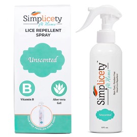 SIMPLICETY® Lice Spray, Natural Ingredients Lice Treatment Spray, Highly Effective 8 fl oz Lice Spray for Kids (Unscented)