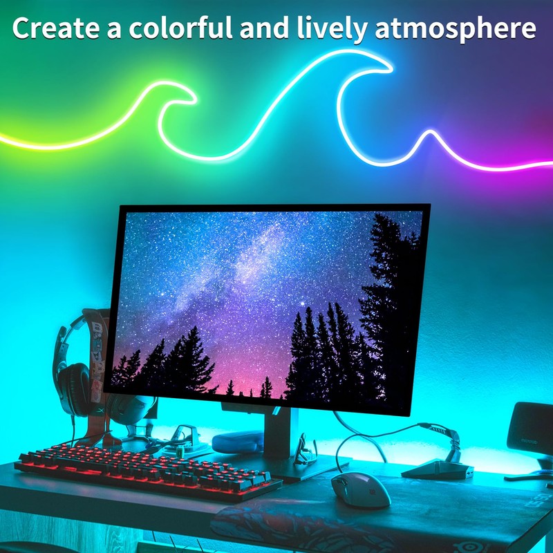 segrass 100ft LED neon Lights with Remote APP Control IP65