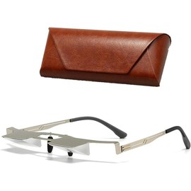 Lazy Glasses Laying Down Light-weight Prism Glasses  Relaxer when Reading and Watching - Colour: Grey