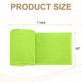 PATIKIL 62 Inch Wide Mesh Fabric Slightly Stretchy for Sewing Backpack Pocket and Straps, Netting Clothes, Netting Bags, Shopping Bags, Fluorescent Green 1 Yard