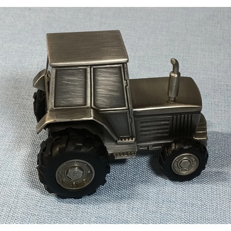 Creative Gifts International Tractor Bank Silver Farm Related Metal Vehicle