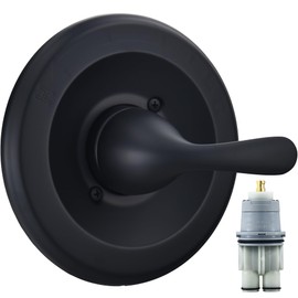 Replacement for Delta Classic 13 Series Single-Function Trim Kit, T13020-BL Matte Black Shower Handle, Fit Delta Shower Valve R10000 Series (Cartridge Included)