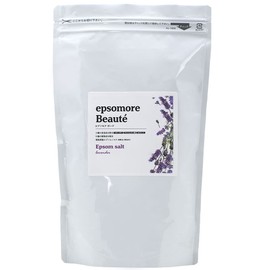 Epsomore Beauté Epsom Salt, Lavender, 21.3 oz (600 g), Lavender Scent, Bath Salt, Made in Japan, Tokushima, Magnesium Sulfate, Additive-Free, Moisturizing, Beauty Ingredients, Bath Salt, Gift, Gift