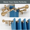 Hosmile Double Curtain Rods 72-144 Inches, Warm Gold Double Window